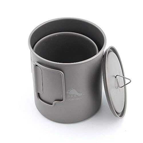 TOAKS Tasse/Pot de Camping Portable Ultraléger en Titane (750ml+4...