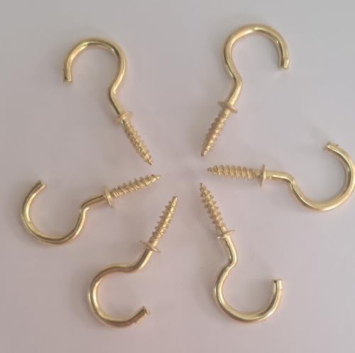Image of Q1 Beads 70 Pcs Steel Ceiling Cup Hook J Hooks kit, 4 Sizes Screw-in Hanging Ceiling Hook Hanger (1 /2 inch, 1 inch,1.5 inch,2 inch)