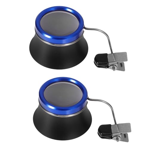 JOINPAYA Lupa de Clip para Reparación de Relojes y Joyería 10X Lupa Portátil Lente de Aumento para Trabajos de Precisión en Electrónica y Mantenimiento de Microcomponentes 2 Unidades
