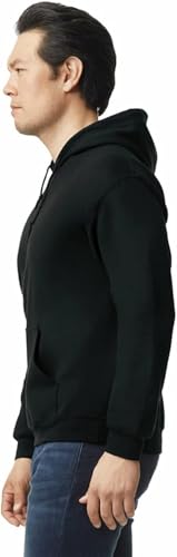 Image of Men's Cotton Hoodie Full Sleeve Sweatshirt Black