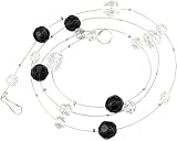 XYWHPGV Cuentas de plástico Decoración colgante Boda Ventana Puerta Línea divisoria Cortina de cadena Negro(70468 7a201 66802 94feb 50500 7c9e1