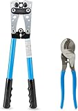 NEIKO 02039A Lug Crimping Plier and Cable Cutter Set, Battery Cable Crimping Tool, 8-0 AWG, 6mm - 50mm, Electrician Wire Crimper Tool