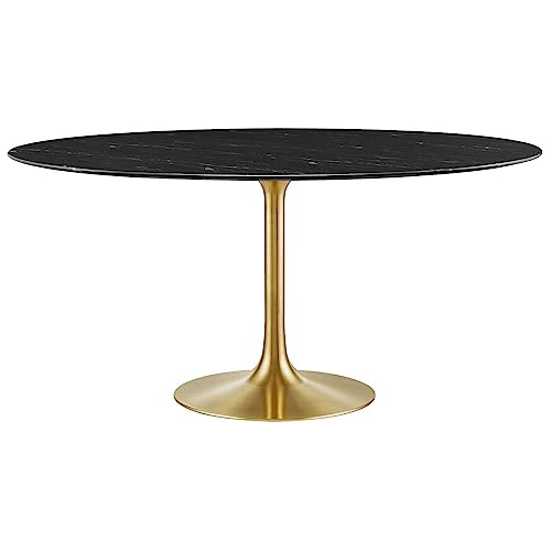 Image of Modway Lippa Dining Table, 60 inch, Gold Black