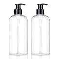 KREMORV Bottiglie Vuote Pompa 2 pezzi Flacone Dosatore Dispenserà Sapone Doccia Flacone Dispenserà Flaconi Pompa in Plastica Ricaricabili per Sapone, Shampoo, Liquido Lozione