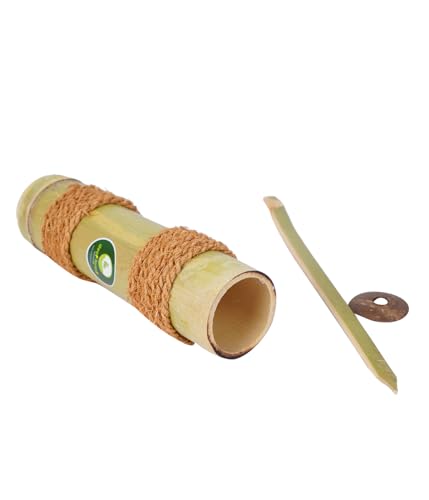 Image of Deep Forest Bamboo Puttu Maker|Traditional Puttu making with Cooker| Kerala puttu maker | Steamer- Green & Natural- Hand Made - Produced from Natural bamboo & Coconut Shells - Pack of 1