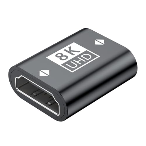 YHAILI Acoplador HDTV 8K HDTV hembra a hembra adaptador de extensión 8K @60Hz 4K @240Hz para monitor portátil proyector