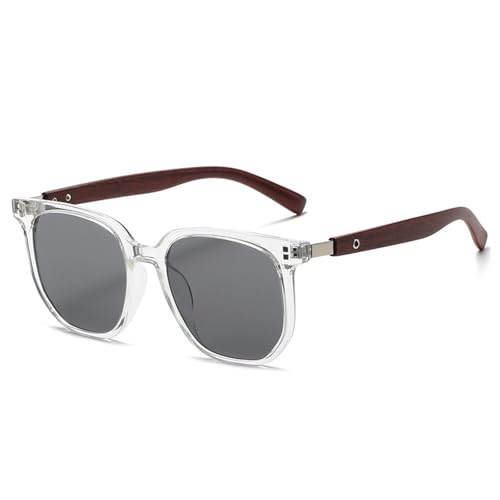 Lunettes de soleil rétro tendance effet bois UV400 lunettes de plage vintage mixtes