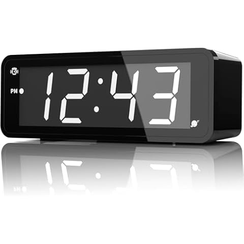 KWANWA Digital Alarm Clock with LED Display Cover