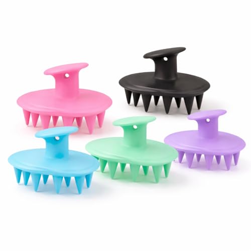 Escova Massageadora Capilar de Silicone – Estimula o Crescimento, Limpeza Profunda do Couro Cabeludo, Anti Caspa e Relaxamento no Banho