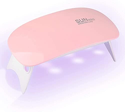 Red Square 6W LED UV Nail Lamp USB Nail Dryer with Handy Mini Size Mouse Shape for all Gel Polish Shape for Gel Based Polishes Manicure/Pedicure 2 Timing Setting 45s/60s