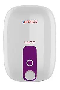 Venus Lyra 15R 2000-Watt Water Heater (White/ Purple, BEE Star Rating - 5 Stars)