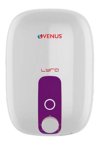 Venus Lyra 25R 25 Litre Storage Water Heater |2000-Watt |BEE Star Rating - 5 Stars | Porcelain Enamel Glass Lined Tank | Guarantee - 7 years on Inner Tank| (White/Purple)