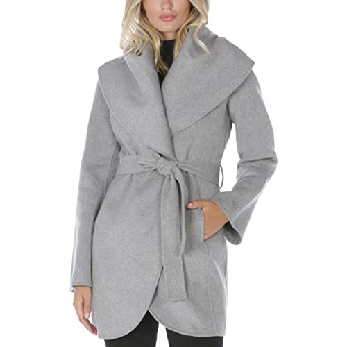 TAHARI Marilyn Women's Wool Blend Double Face Belted Wrap Coat3