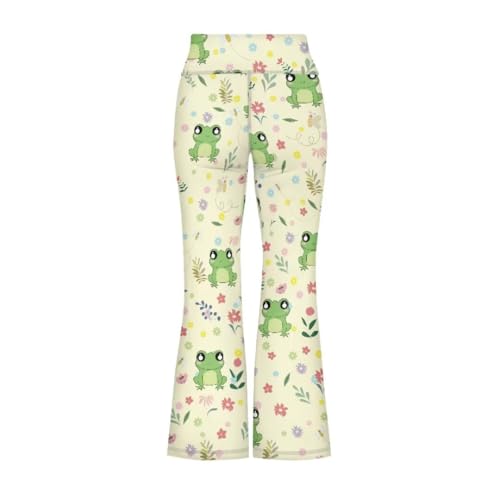 Image of Girls Flare Leggings 5-14T Cute Bell Bottoms for Girl Yoga Pants for Gym