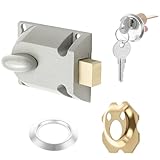 MorningRo A Set Garage Door Lock Set Center Mount Design Diecast Aluminum Cylinder Deadbolt Locks with Key for Most Garage Door Security Home Improvement