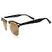 zeroUV - Half Frame Semi-Rimless Horn Rimmed Sunglasses (Tortoise-Gold/Brown)