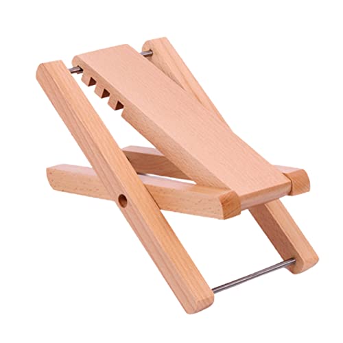 BESTonZON Sturdy Wooden Guitar Pedal Stool Footrest 4 Gear Height Adjustment for Guitar Players