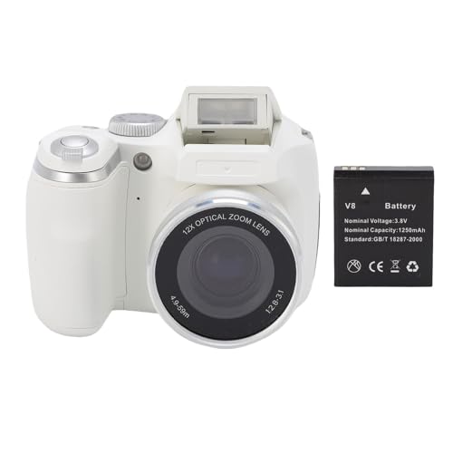 Cámara Digital DSLR 4K 60M con Zoom 12x y Pantalla LCD miniatura 7