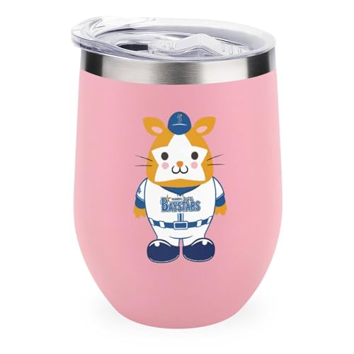 ワインタンブラー 横浜ベイスターズ 野球応援 卵殻カップ タンブラー 350ml U字型 コーヒーカップ 蓋付き ステンレス製 魔法瓶 保冷 保温 水筒 直飲み 応援グッズ プレゼント