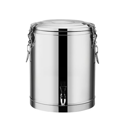 Seau isolant en acier inoxydable 20 litres grand récipient de cuisine étanche