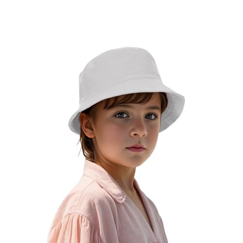 TOPTIE Chapeau cloche classique en coton pour enfants - Chapeau de Soleil Protection UV - Bob enfant Pour l'été et l'extérieur