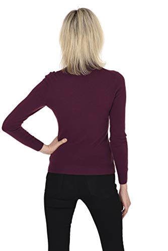 Image of Cashmeren Women's Essential Knit Turtleneck Sweater 100% Merino Wool Long Sleeve Roll Neck Pullover