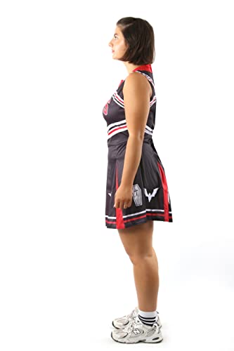 Costume da cheerleader da vampiro, taglia M, nero