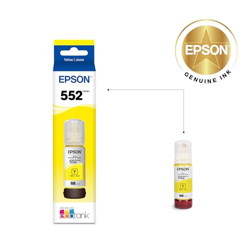 Image of Epson 552 EcoTank Ink Ultra-high Capacity Bottle Yellow (T552420-S) Works with ET-8500, 8550