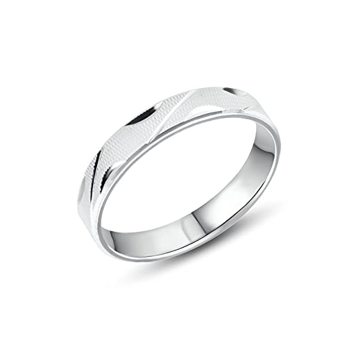 Bague alliance Waves en argent 925 unisexe pour homme et femme