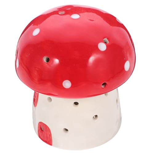 Lámpara de Mesa de Noche de Cerámica Roja miniatura 1