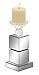 Deco 79 Glass Pillar Candle Holder with Mirrored Sides, 4