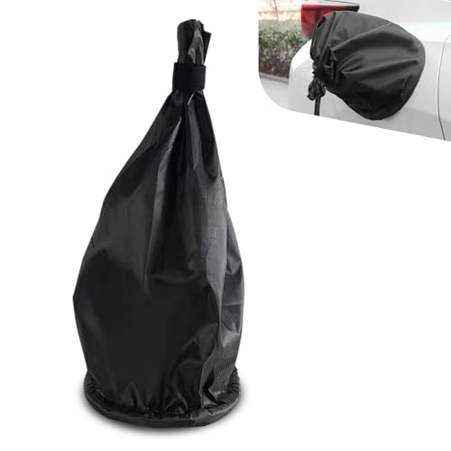 Hugwits EV Charger Port Cover, Outdoor Waterproof EV Charger Rain Cover, Snowproof Charging Gun Cover, Universal for Any Energy Vehicle Body (Black)
