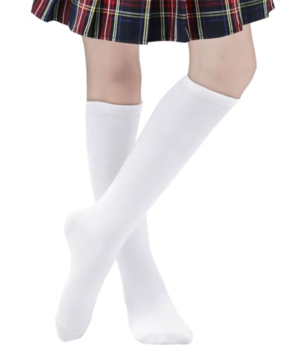 Century Star Girls Knee High Socks School Uniform Socks for Girls Boys Dress Sock Kids Stockings Seamless Sock Solid3