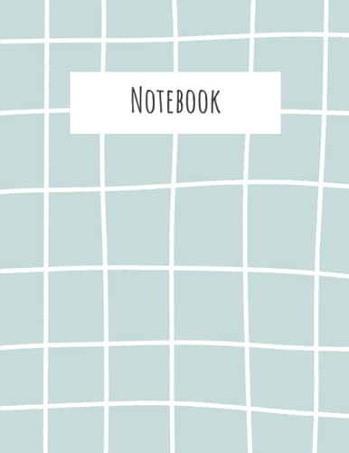 Notebook checkered: 8,5 x 11 inch notebook, college ruled