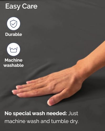 Image of 2 Pack Extra Deep Twin Fitted Sheets with Extra Deep Pockets - Charcoal | Hotel Luxury Bottom Fitted Sheets Only, Soft, Fade & Wrinkle Free, Breathable & Comfy, All Around Elastic Fitted Sheets