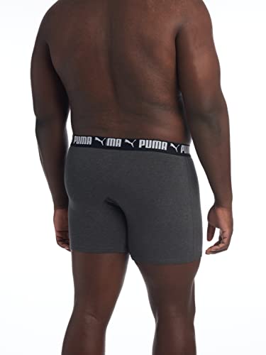 PUMA Men's Big & Tall 3 Pack Cotton Stretch Boxer Briefs3