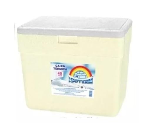 Caixa Térmica Grande isopor 45 Litros Cerveja Refrigerante 41x36cm