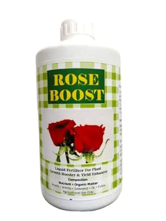 Rose Boost Liquid Fertilizer: Enhance Plant Growth and Flowering | Home Garden Growth Booster for All Types of Plants | Liquid Fertiliser for Indoor and Outdoor Gardens (4 Lit)