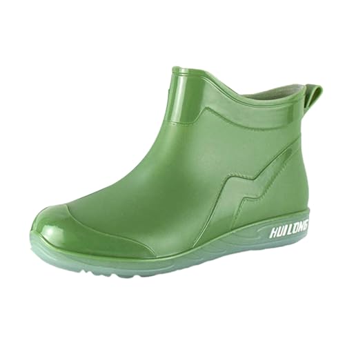 Bottes en caoutchouc femme vert chaussures de pluie respirantes souples