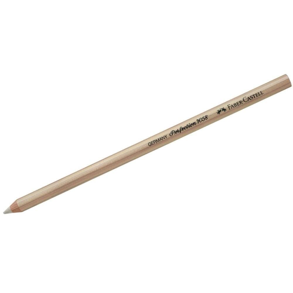 Faber-Castell 185812 Single Ended Perfection Eraser Pencil - White