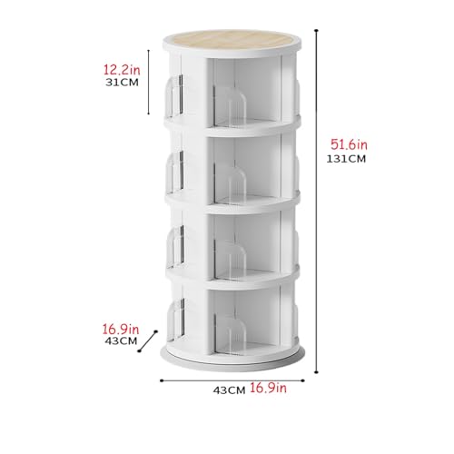 Estantería giratoria para ahorrar espacio en habitaciones con libros 3