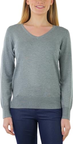 Image of ToBeInStyle Women's Classic Long Sleeve V-Neck Pullover Sweater