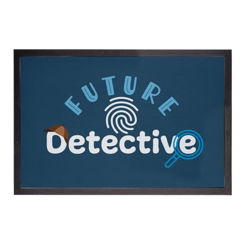 Paillasson bleu Future Detective tapis de sol pour retenir la poussière