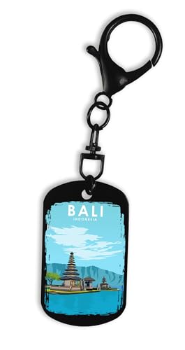 Lauthings Porte-clés souvenir de voyage Bali Indonésie avec pince porte-clés