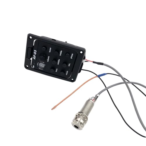 image for TUOREN Acoustic Guitar Preamp Pickup EQ Tuner, 301 Mic Mode Plastic Gu