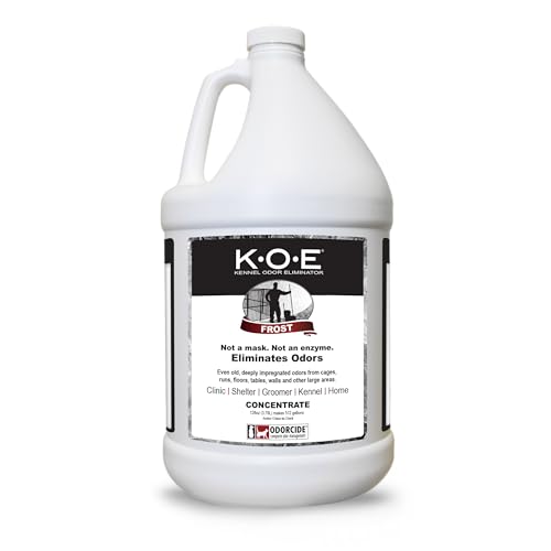Image of Odorcide K.O.E Kennel Odor Eliminator Concentrate - For Cages, Runs & More - For Home & Kennel w /Safe, Non-Enzymatic Formula - Frost Scent -128 oz
