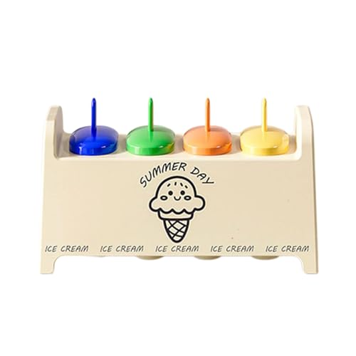 Grande set di gelato sicuro con 4 stampi colorati riutilizzabili per succhi di frutta e ghiaccioli per uso familiare