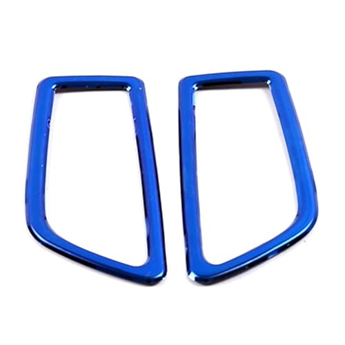 Molduras interiores de coche Embellecedor De Marco Ventilación Para Salida Aire Acondicionado Tablero Instrumentos Para Samsung QM6 Para Koleos 2017-2020 Acero Inoxidable Decorativo Interior(Azul)