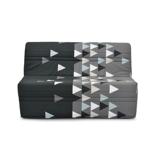 GRUHIER Banquette BZ - Tissu Gris et Noir - L143 x P97 x H89cm - Joe