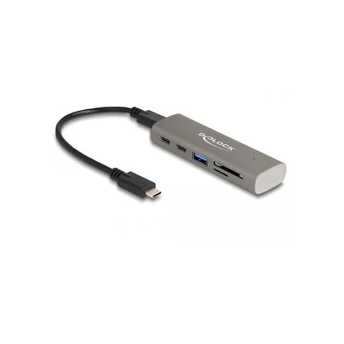 Hub Delock 6 ports 10 Gbps USB 3.2 Gen 1 métallique avec lecteur SD MicroSD - vue 2